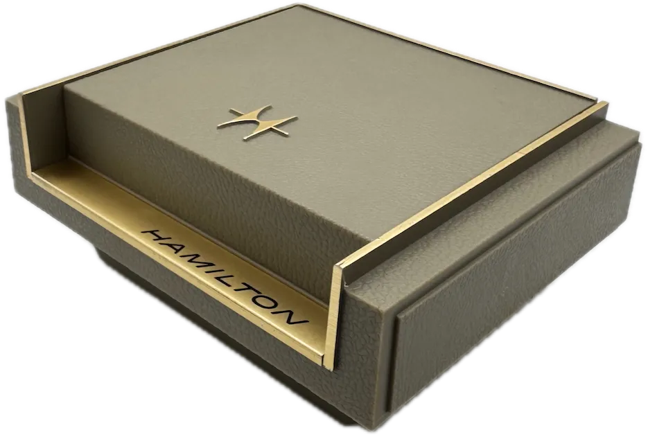 Vintage Hamilton QED II Men's Wristwatch Box Plastic & Felt Linedw/ Papers