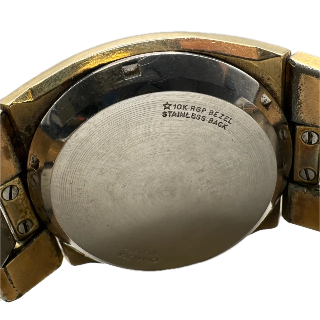 Vintage Hamilton QED Men's Digital LED Wristwatch USA Steel & 10k RGP for Parts