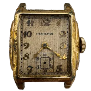 Vintage Hamilton Tapestry Art Deco Men's Mechanical Wristwatch 987-E USA 10k GF