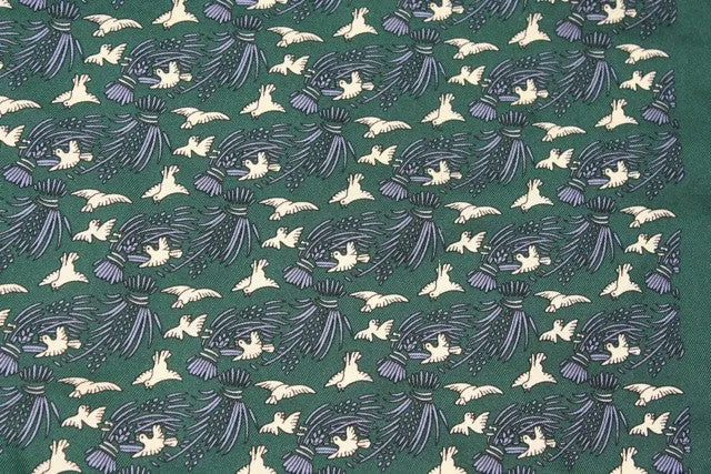 Vintage HERMES Dove Print Pocket Scarf