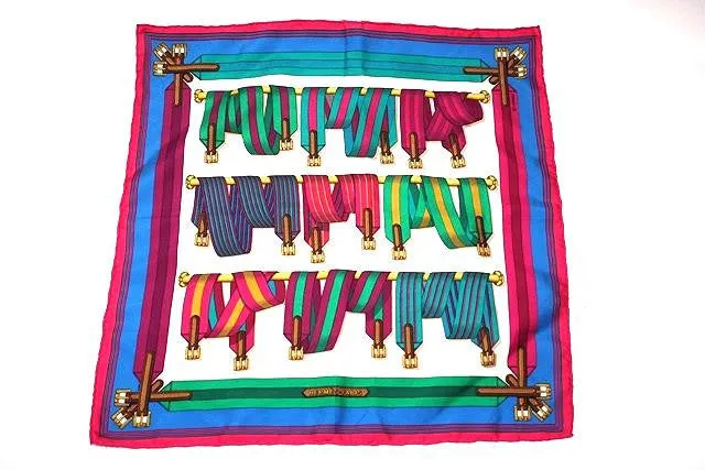 Vintage HERMES Equestrian Print Pocket Scarf