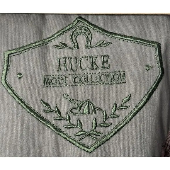 Vintage Hucke Mode Collection Trench Coat Womens Size 12 Grey Wool Lined Hooded
