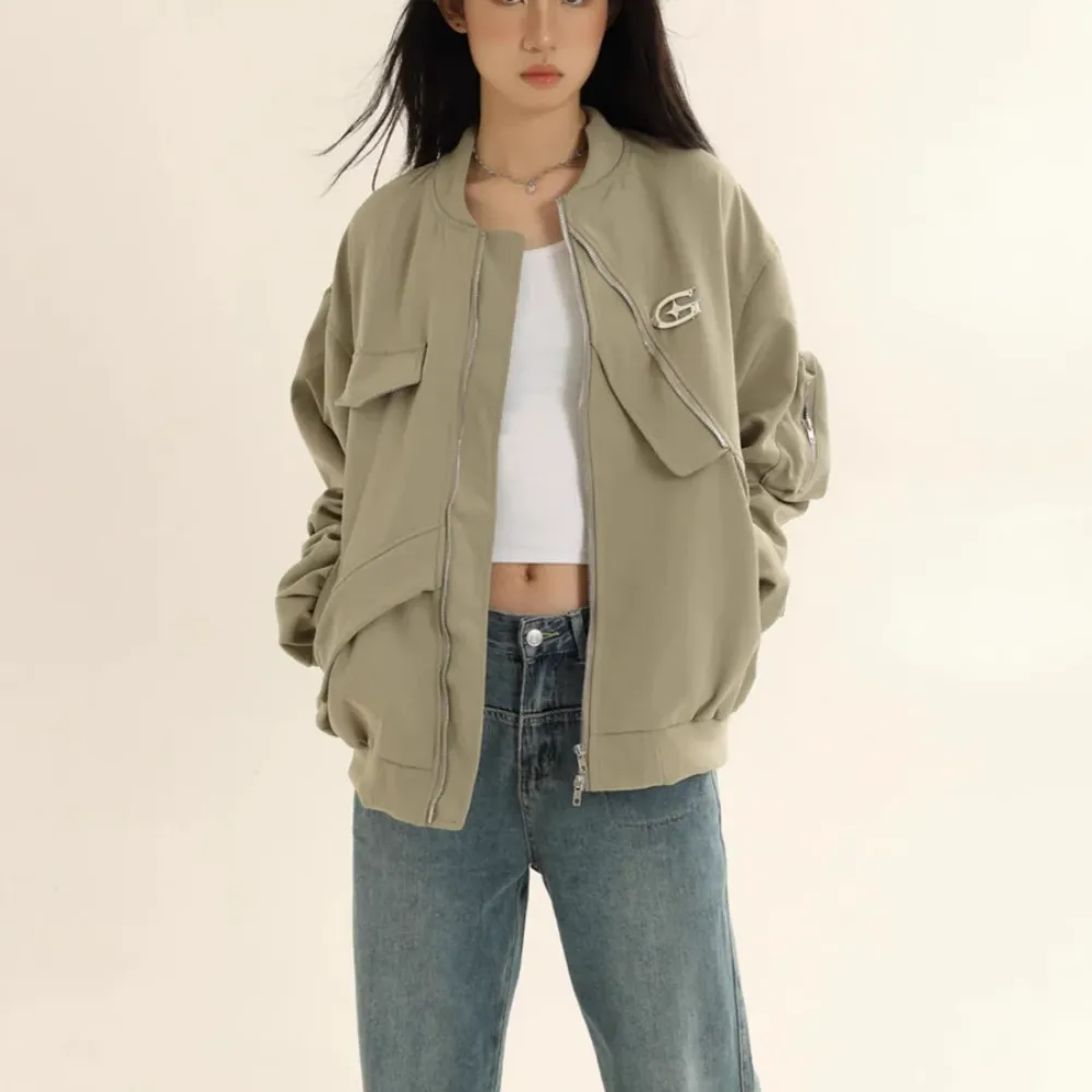Vintage Irregular Pocket Jacket