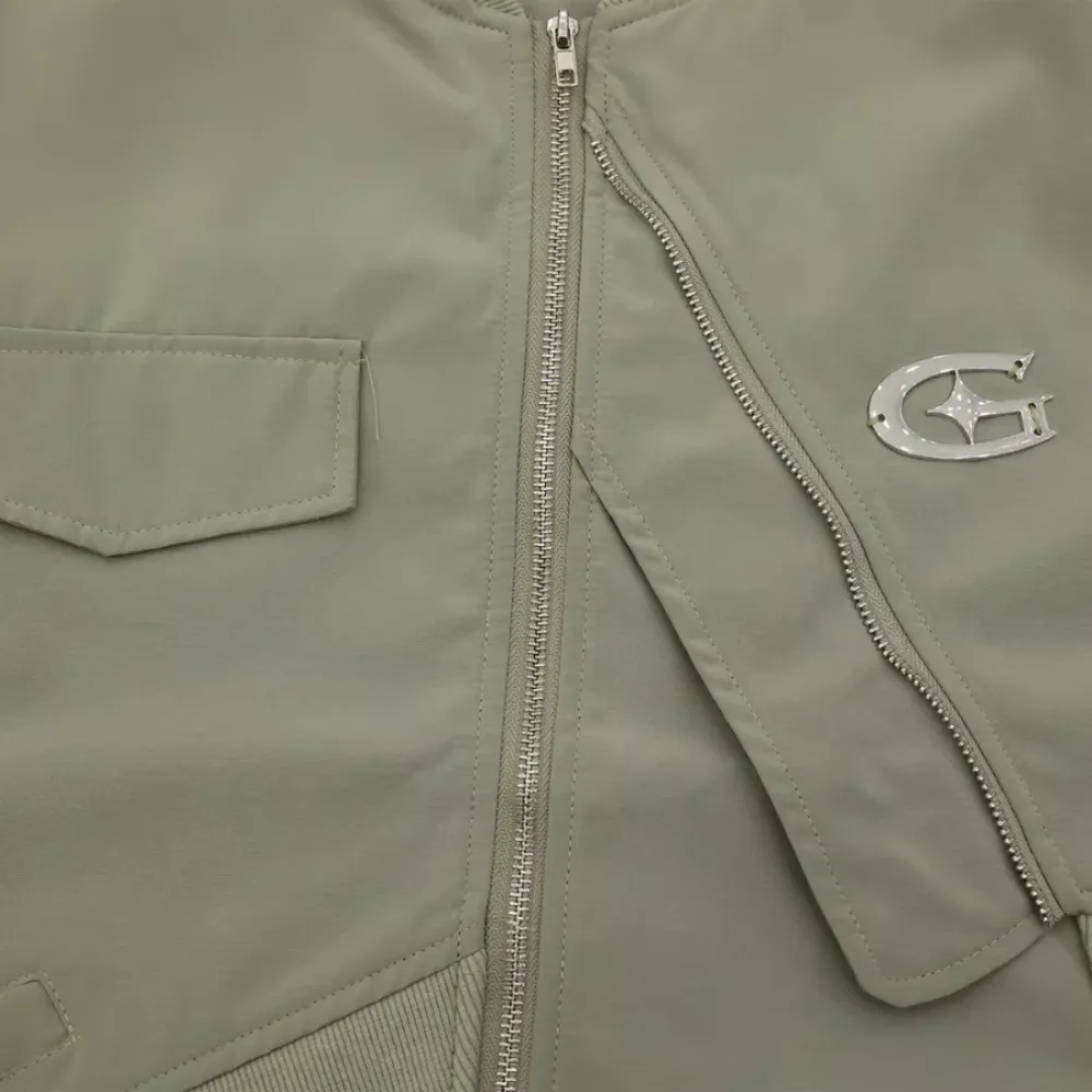 Vintage Irregular Pocket Jacket