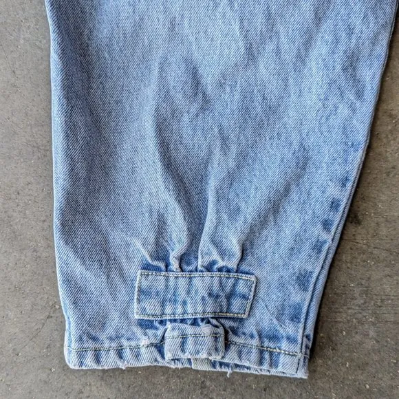 Vintage Jag Light Blue Denim Front Seam High Rise Tapered Leg Jeans