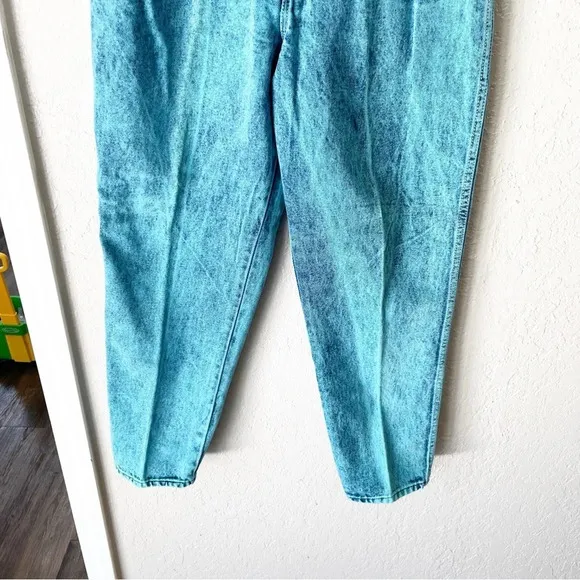 Vintage Jeans Women's 12 26&quot; Waist Gitano Acid Wash Teal NWT Deadstock