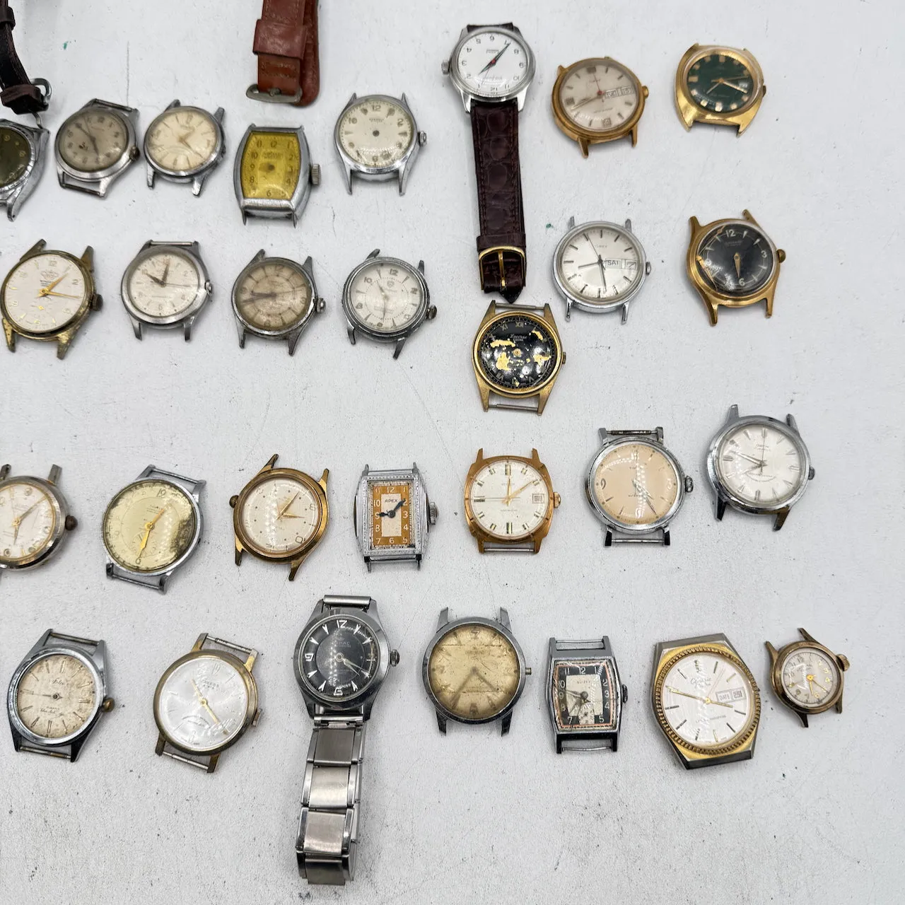 Vintage Junghans, Helbros, Timex, etc. Lot of 50 Men's Mechanical Wristwatch 8
