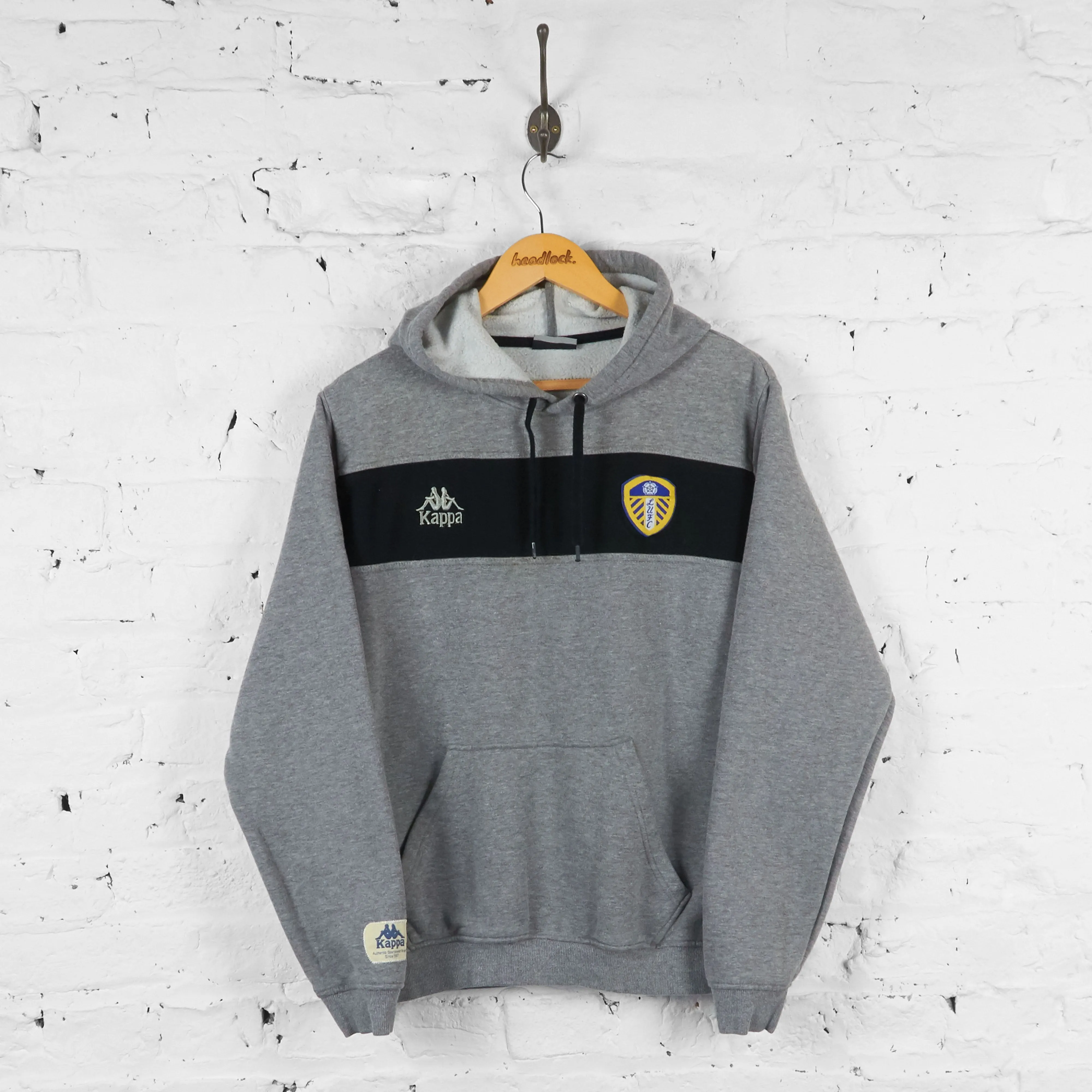 Vintage Leeds United FC Hoodie - Grey - S