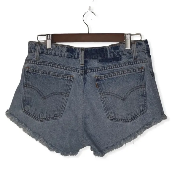 Vintage Levi’s Orange Tab High Rise Denim Cut Off Shorts.