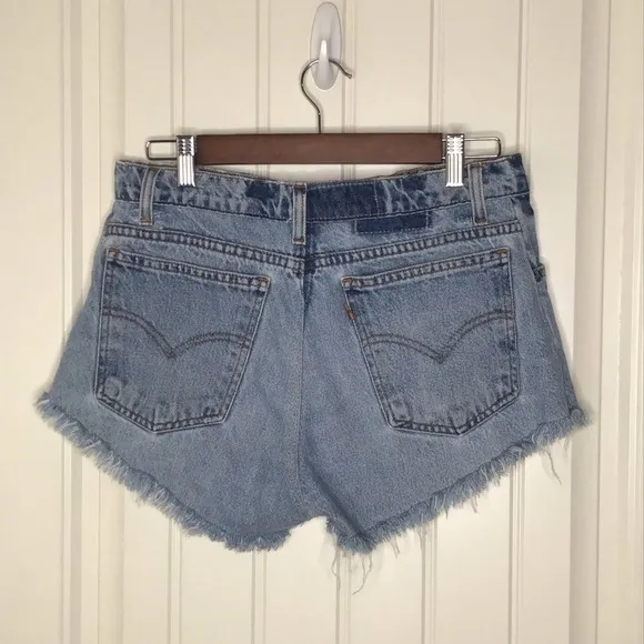 Vintage Levi’s Orange Tab High Rise Denim Cut Off Shorts.
