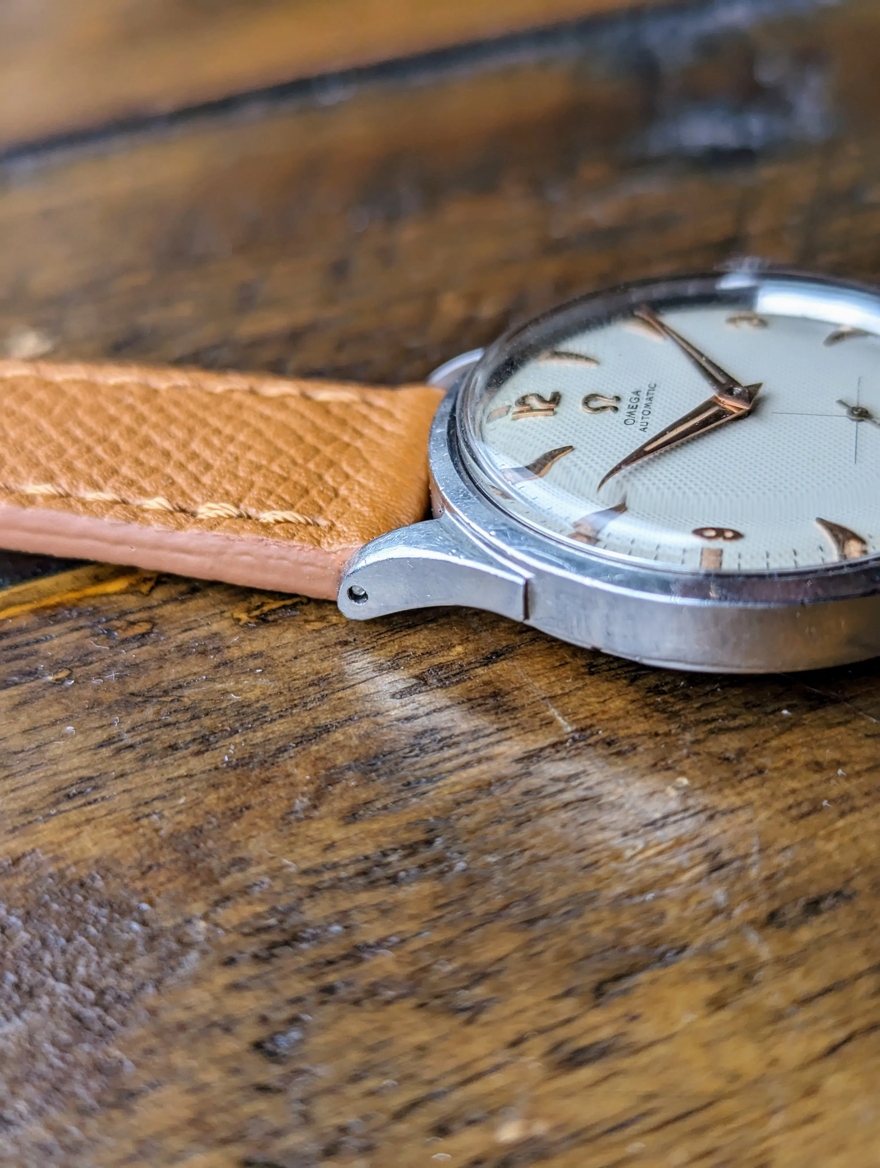 Vintage Omega Honeycomb Waffle Dial