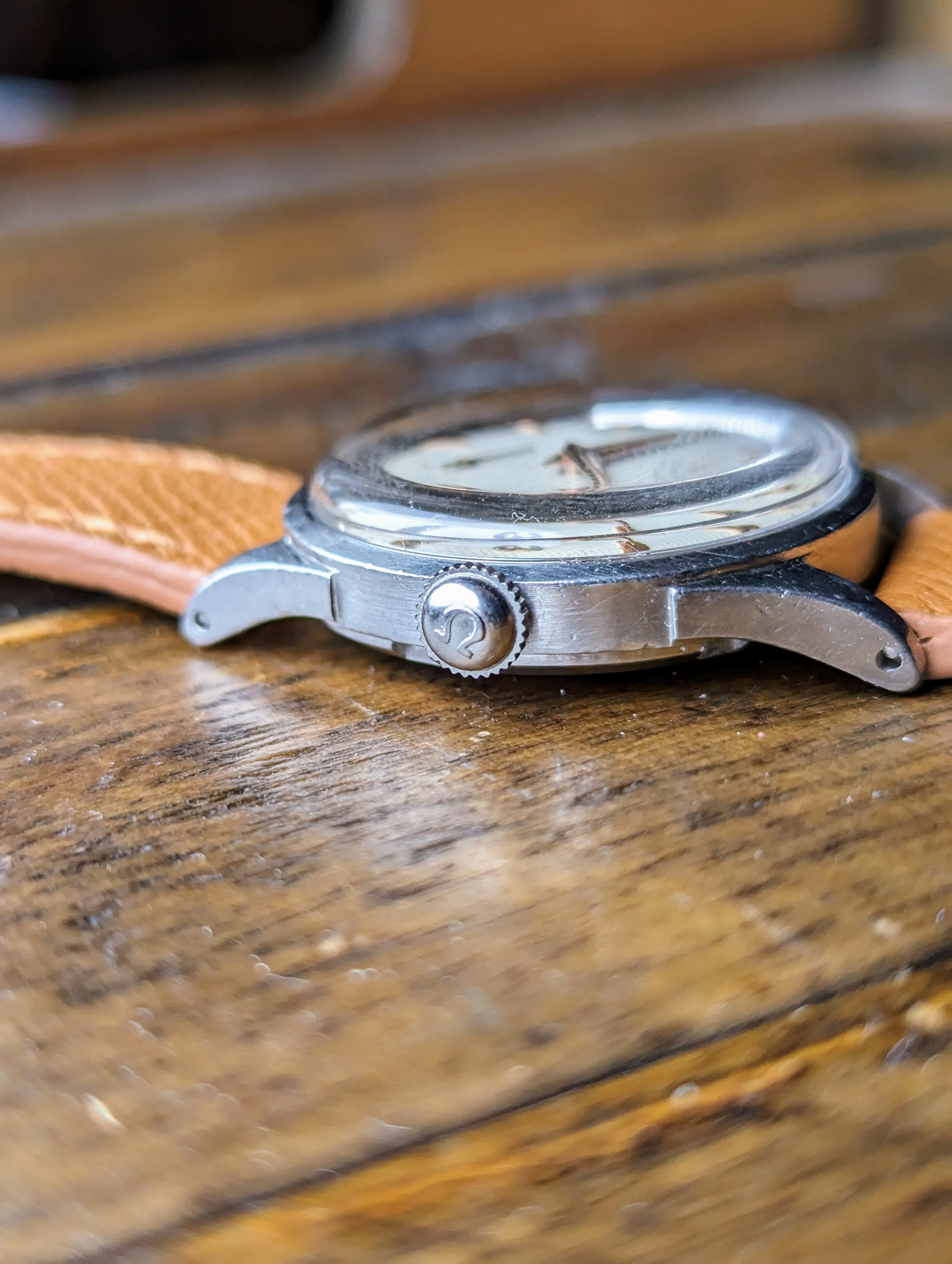 Vintage Omega Honeycomb Waffle Dial