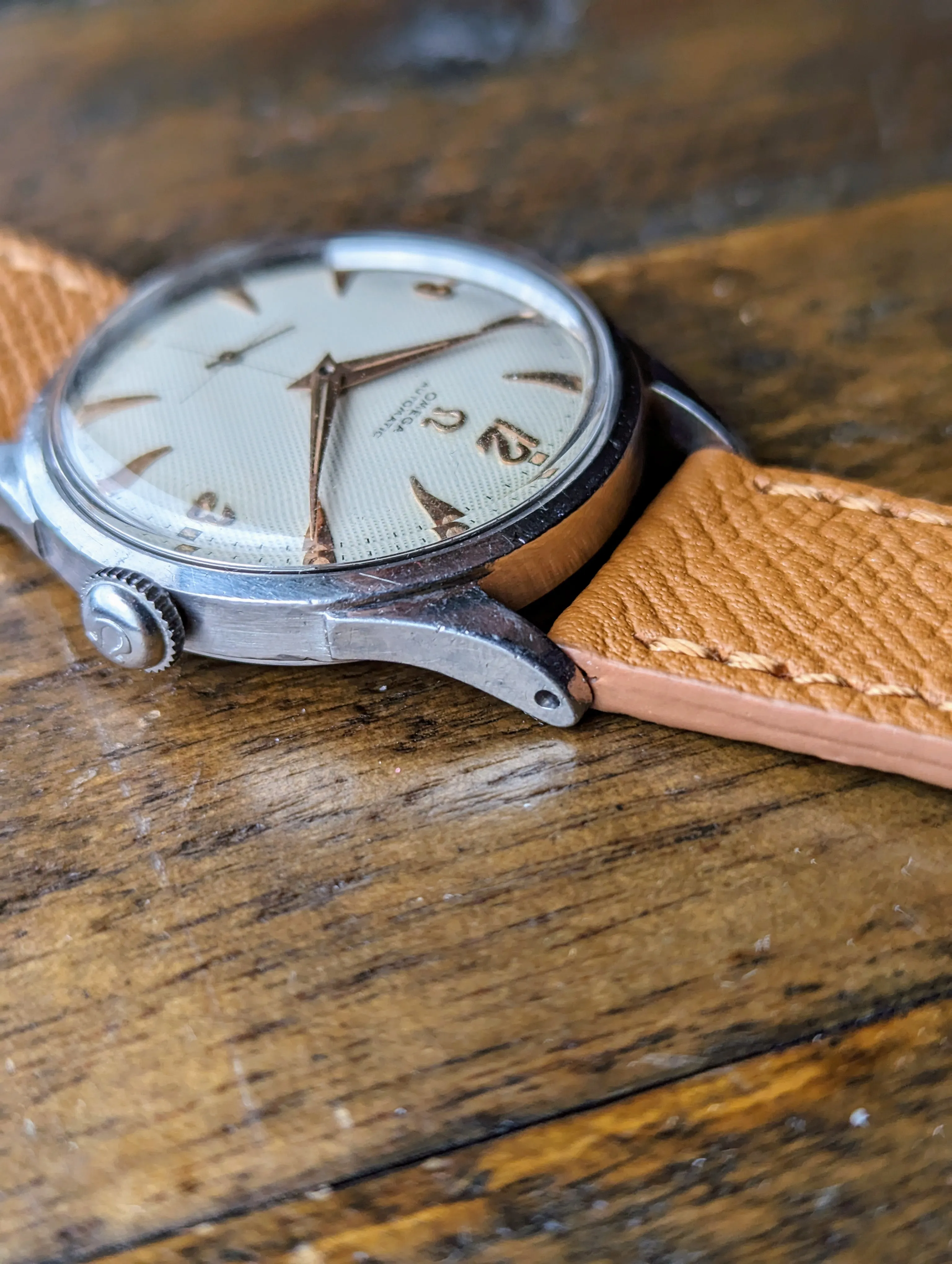Vintage Omega Honeycomb Waffle Dial