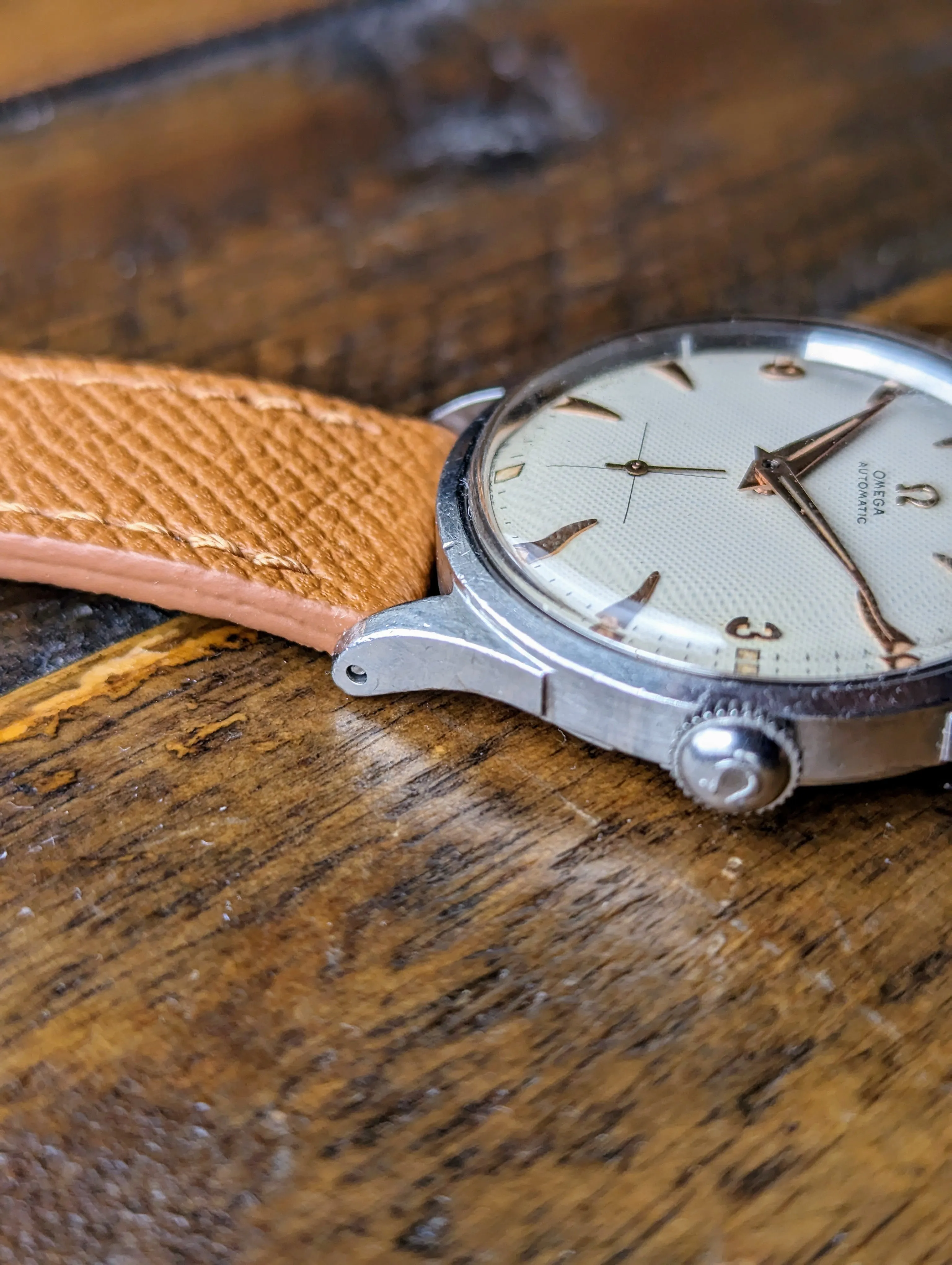 Vintage Omega Honeycomb Waffle Dial