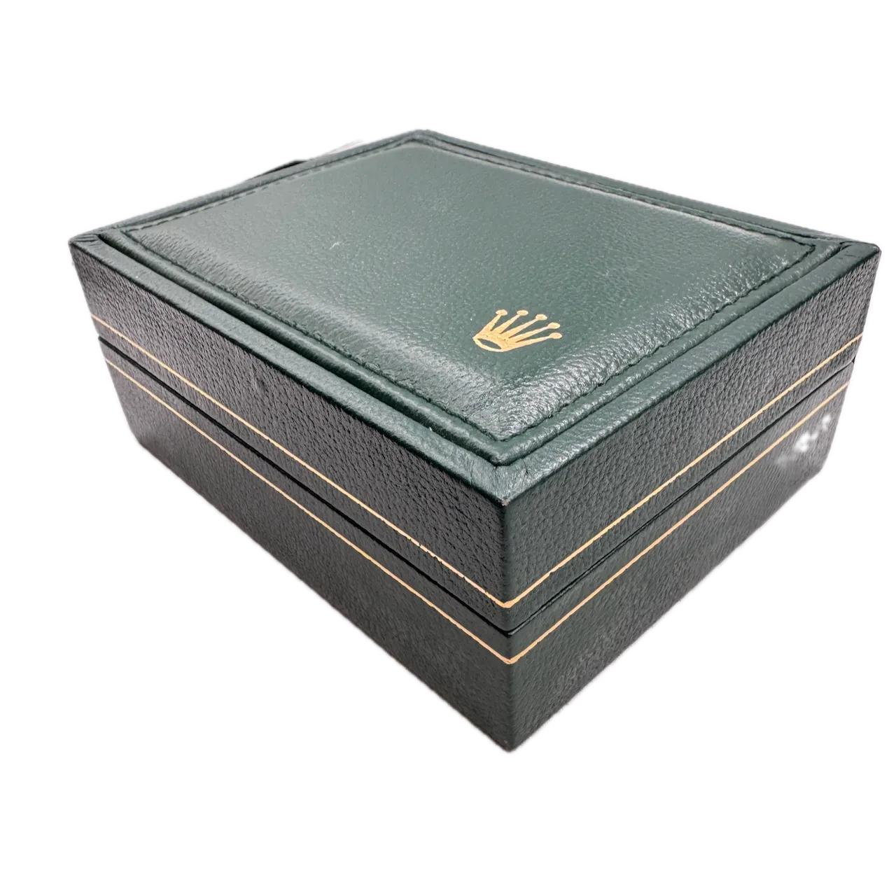 Vintage Rolex 12.00.71. Men's Wristwatch Box Swiss Green Leather & Woodw/ Tags