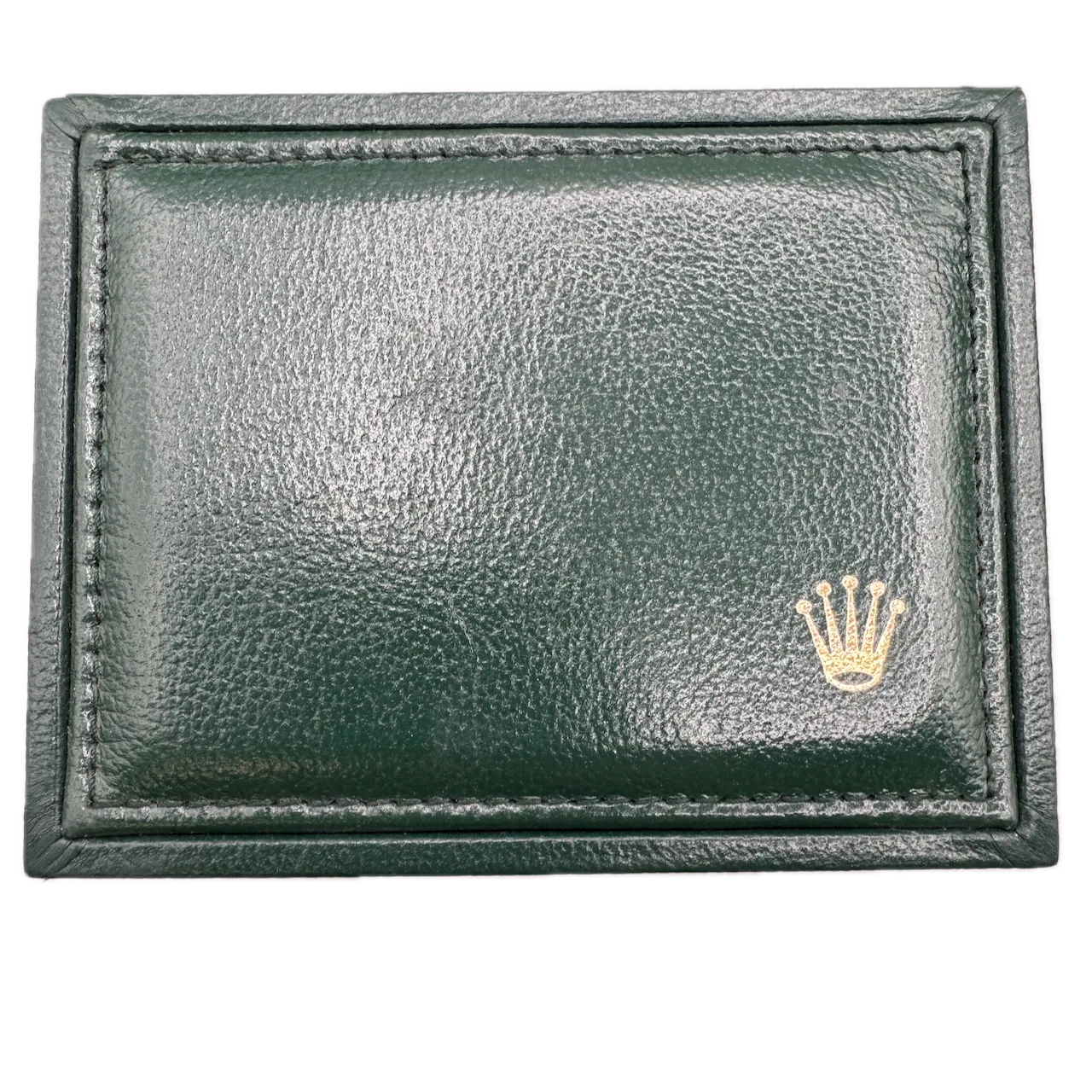 Vintage Rolex 12.00.71. Men's Wristwatch Box Swiss Green Leather & Woodw/ Tags