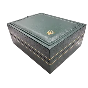 Vintage Rolex 12.00.71. Men's Wristwatch Box Swiss Green Leather & Woodw/ Tags