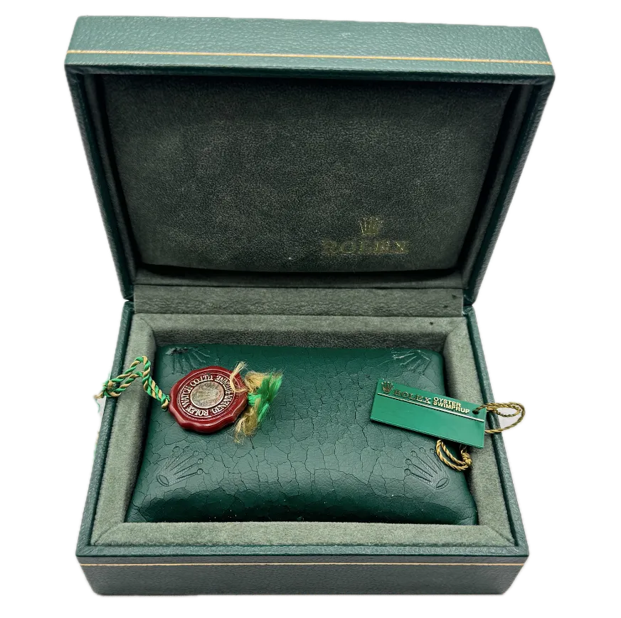 Vintage Rolex 12.00.71. Men's Wristwatch Box Swiss Green Leather & Woodw/ Tags