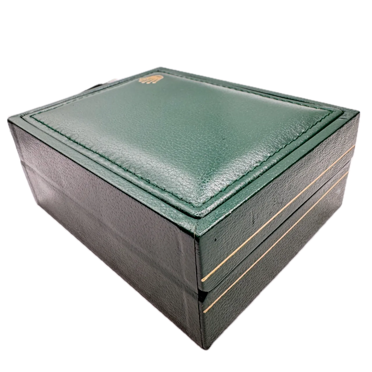 Vintage Rolex 12.00.71. Men's Wristwatch Box Swiss Made Green Leather & Wood