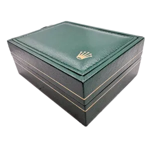 Vintage Rolex 12.00.71. Men's Wristwatch Box Swiss Made Green Leather & Wood