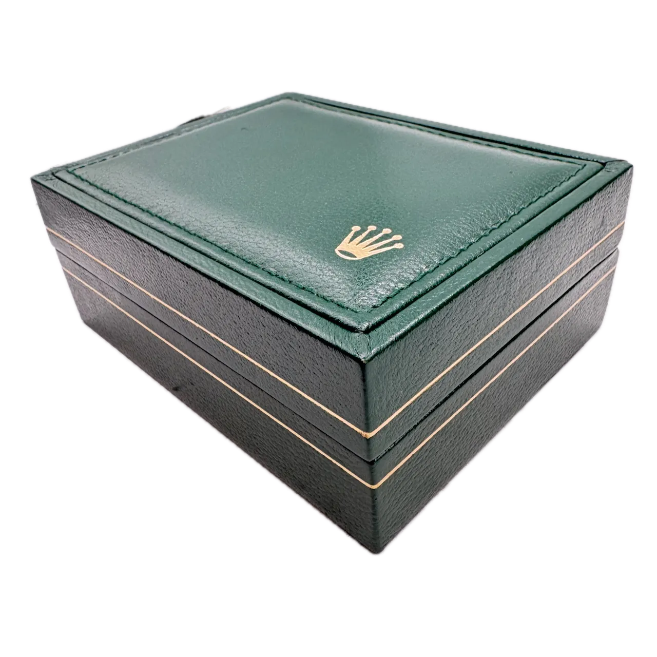 Vintage Rolex 12.00.71. Men's Wristwatch Box Swiss Made Green Leather & Wood