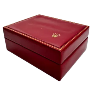 Vintage Rolex 14.00.08 Swimpruf Men's Wristwatch Box Red Leather, Felt, Velvet