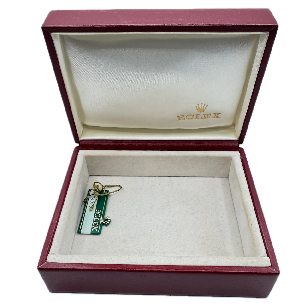 Vintage Rolex 14.00.08 Swimpruf Men's Wristwatch Box Red Leather, Felt, Velvet