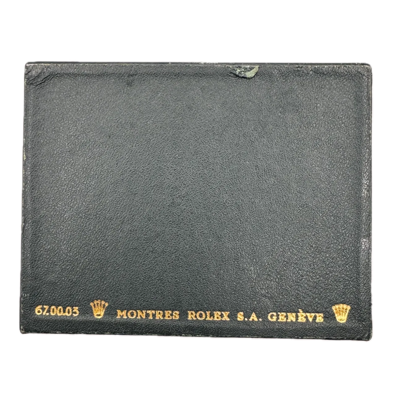 Vintage Rolex 67.00.03 Men's Wristwatch Box Swiss Green Leather & Wood w/ Cover