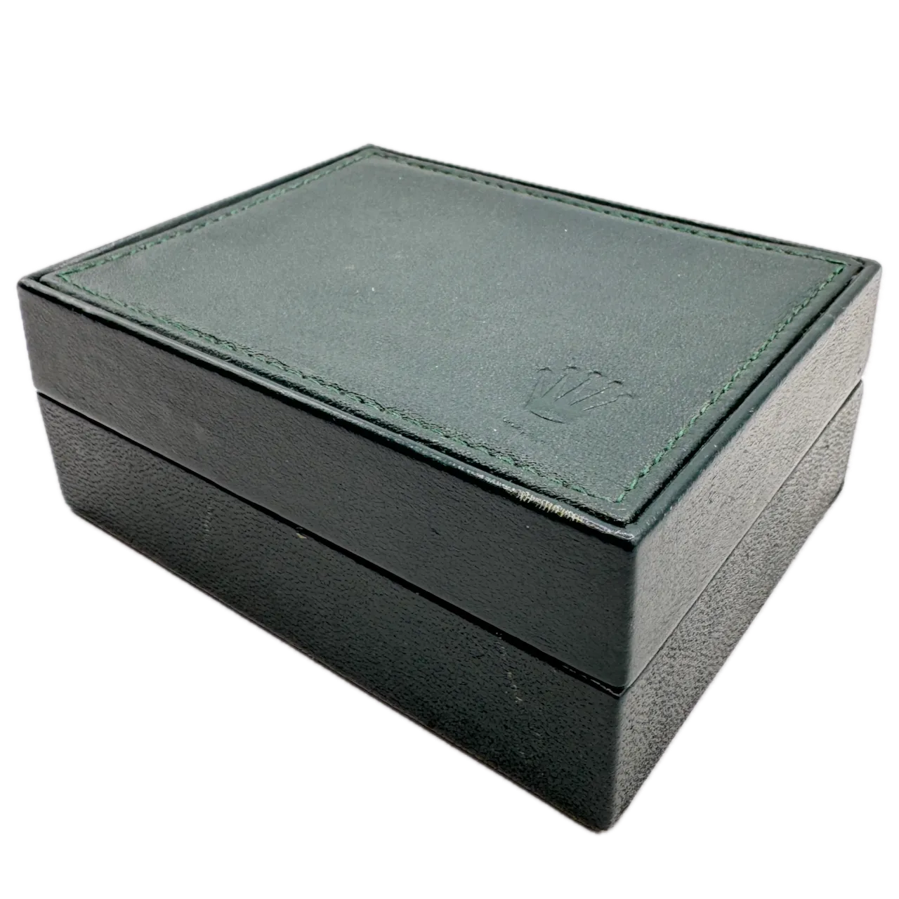 Vintage Rolex 67.00.03 Men's Wristwatch Box Swiss Green Leather & Wood w/ Cover