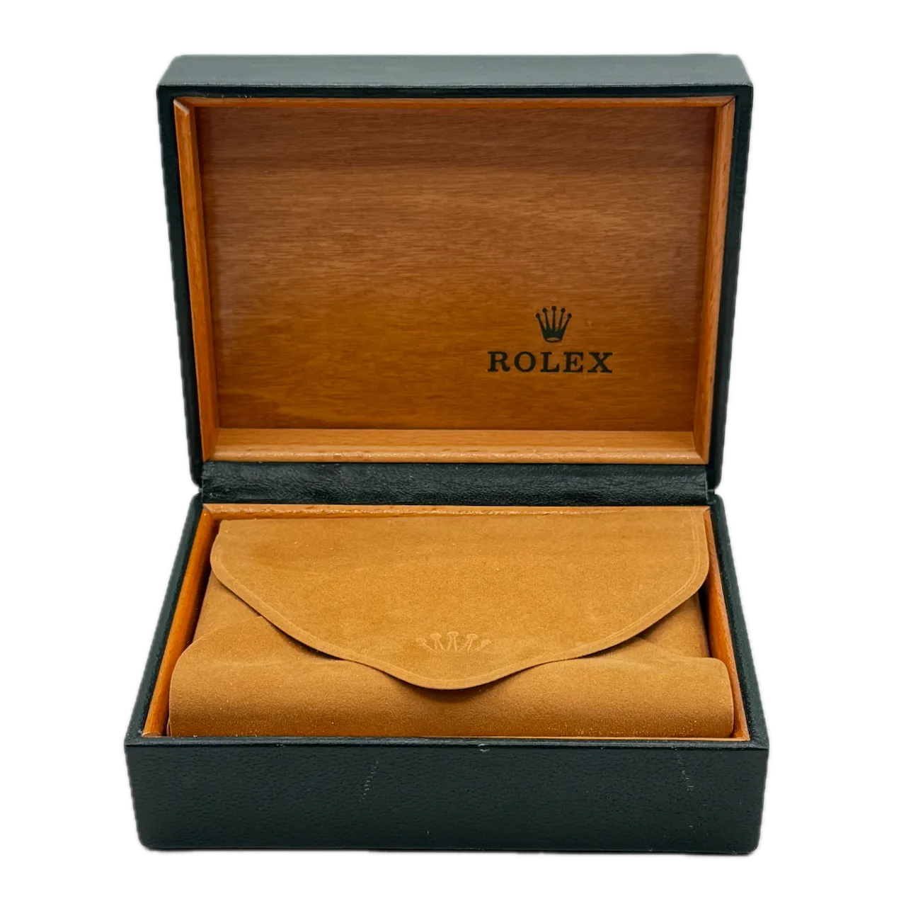 Vintage Rolex 67.00.03 Men's Wristwatch Box Swiss Green Leather & Wood w/ Cover