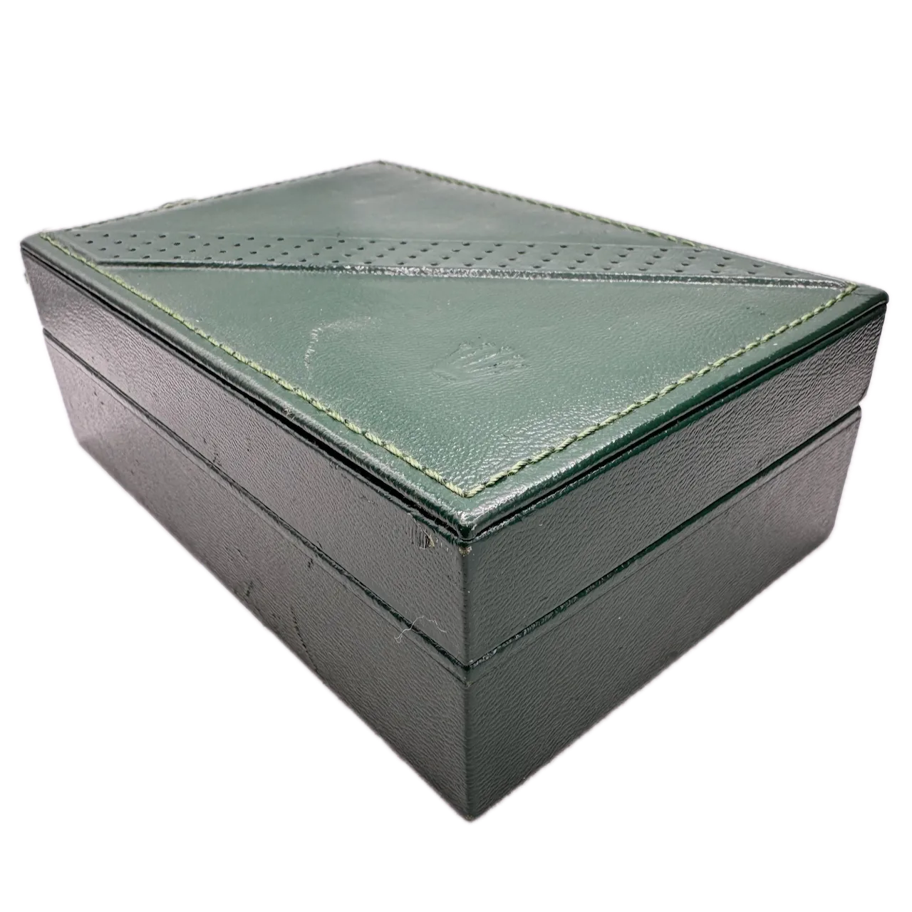 Vintage Rolex 68.00.06 Men's Wristwatch Box Swiss Green Leather & Woodw/ Pillow