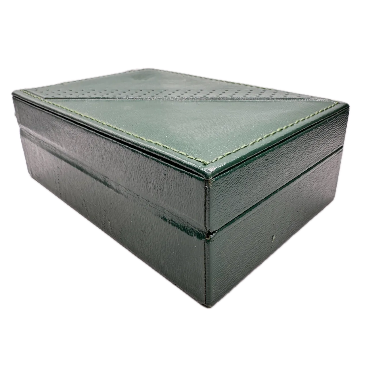 Vintage Rolex 68.00.06 Men's Wristwatch Box Swiss Green Leather & Woodw/ Pillow
