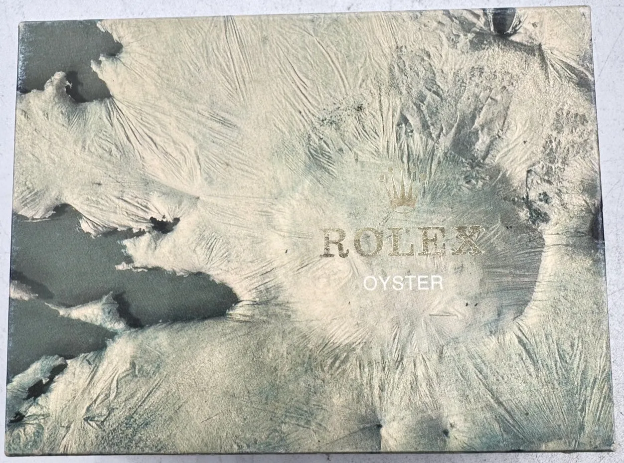 Vintage Rolex 68.00.2 Men's Wristwatch Box Swiss Green Leather & Woodw/ Pillow