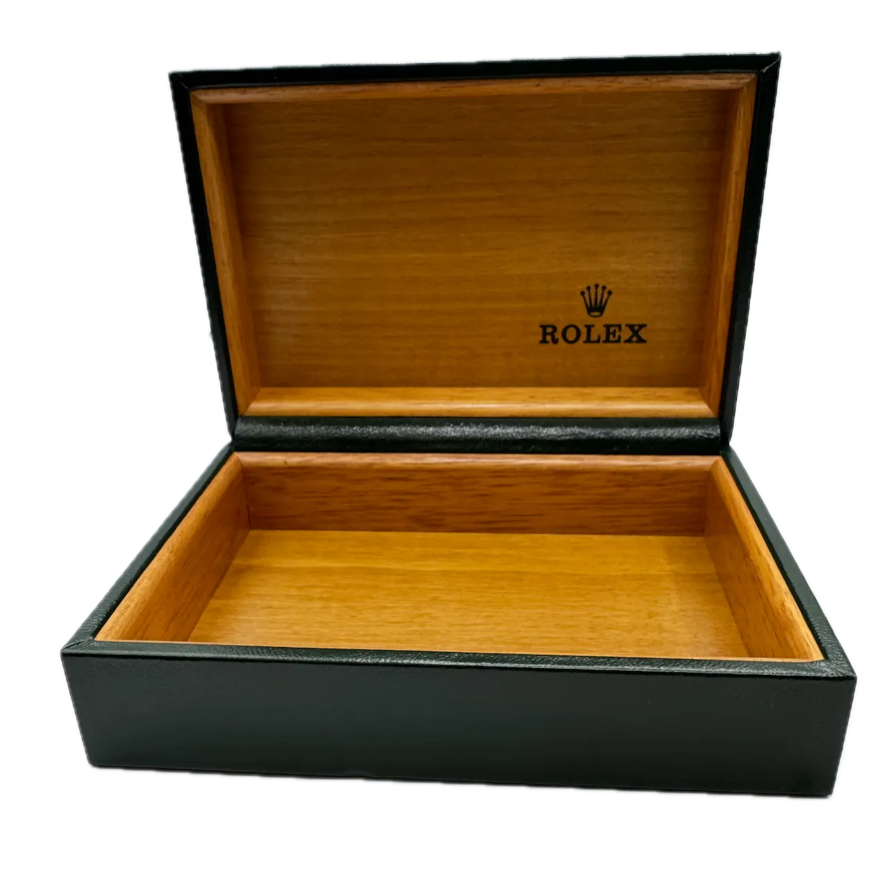 Vintage Rolex 68.00.2 Men's Wristwatch Box Swiss Made Green Leather & Wood