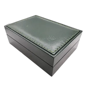 Vintage Rolex 68.00.2 Men's Wristwatch Box Swiss Made Green Leather & Wood