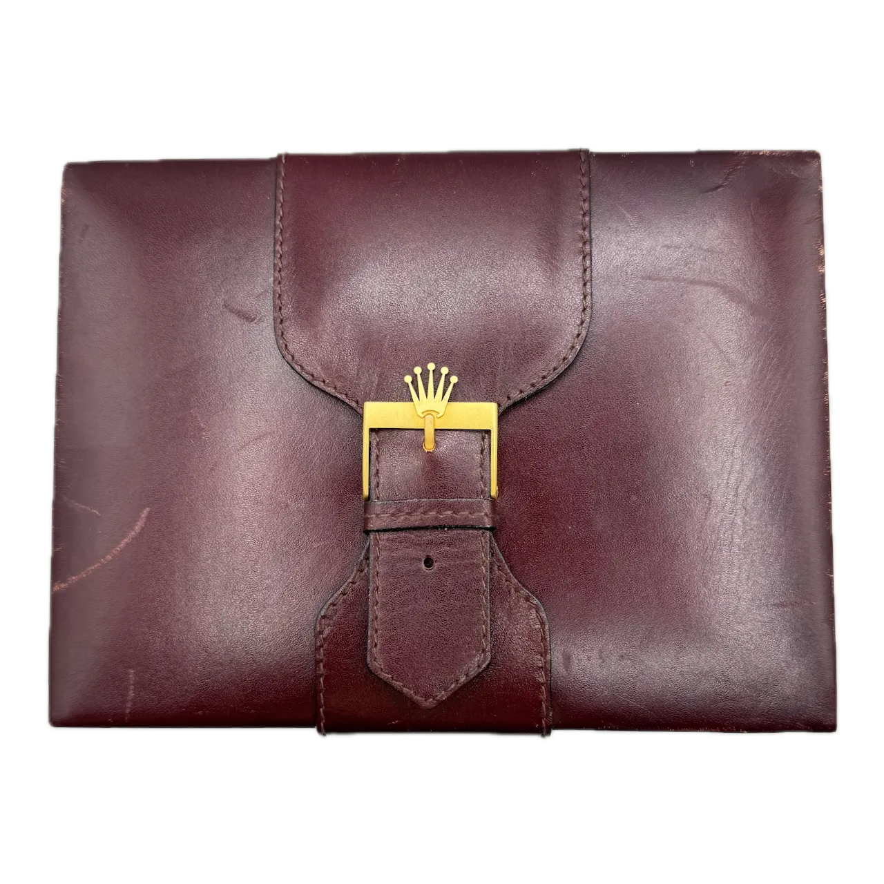 Vintage Rolex 71.00.03 President Men's Wristwatch Box Swiss Brown Leather & Wood