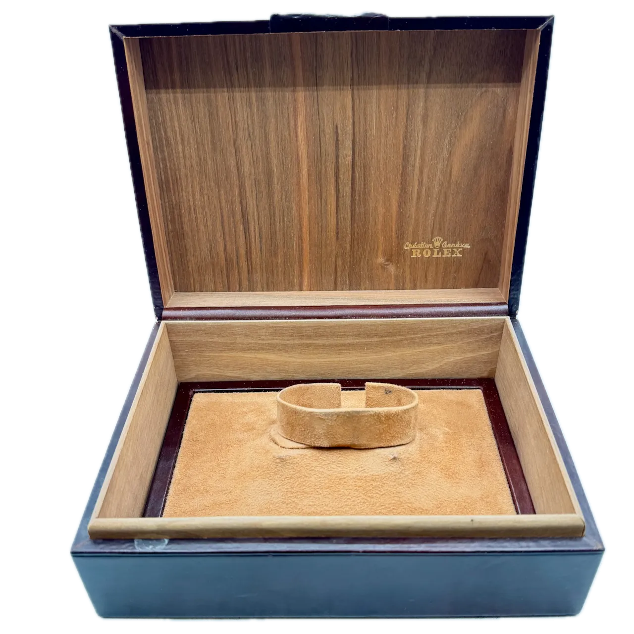 Vintage Rolex 71.00.04 Day Date Men's Wristwatch Box Swiss Brown Leather & Wood