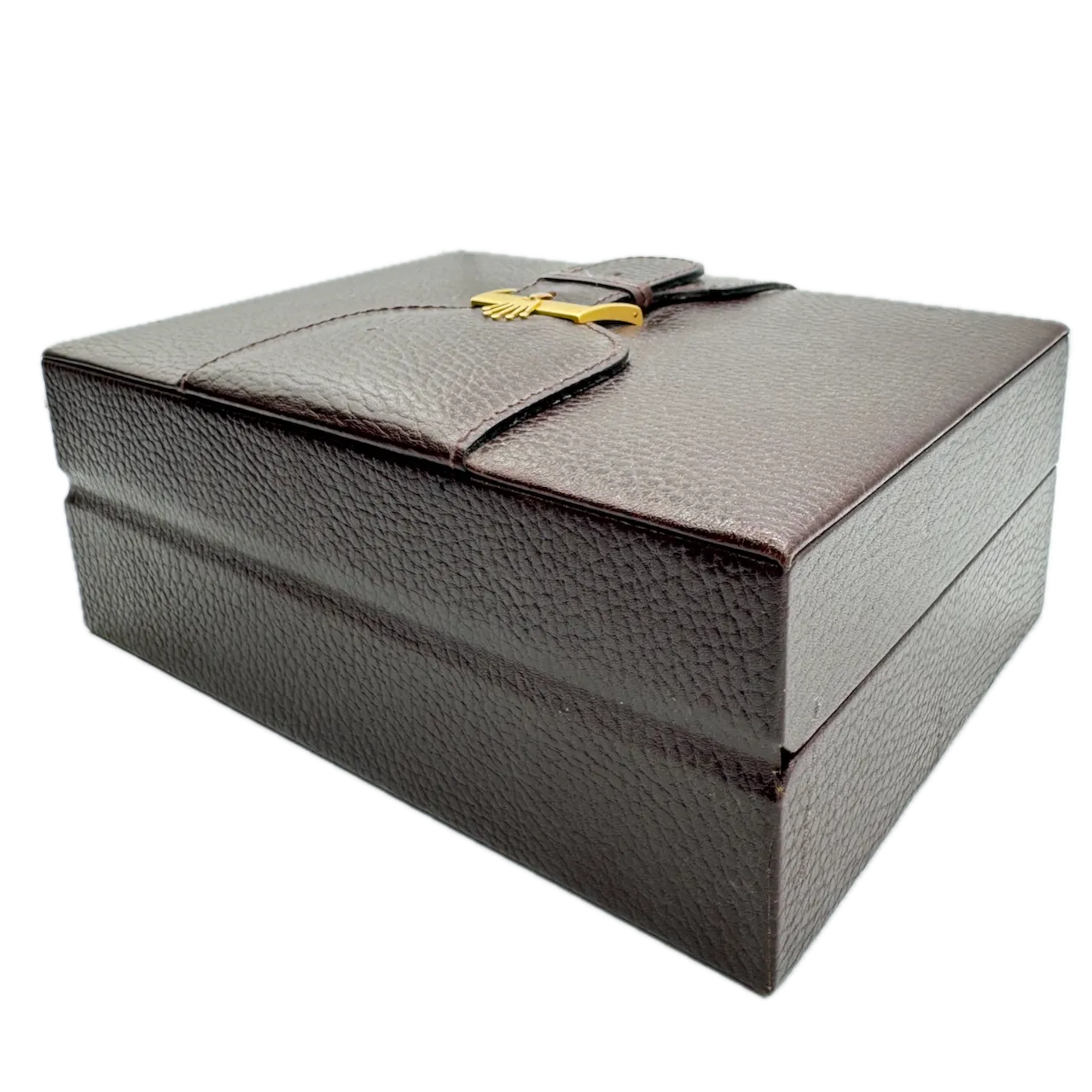 Vintage Rolex 71.00.55 Day Date Men's Wristwatch Box Swiss Brown Leather & Wood