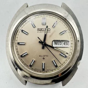 Vintage Seiko 3703-7040T EL-370 Men's Electronic Wristwatch Japan Steel