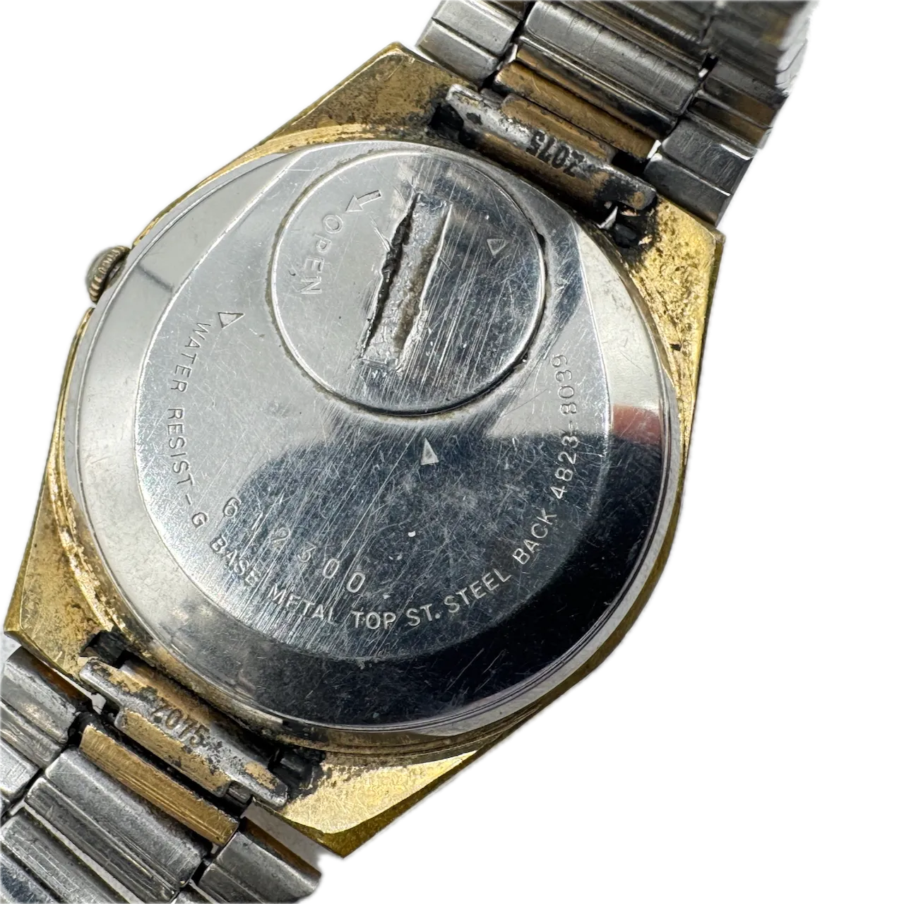 Vintage Seiko 4823-8039 SQ 3003 Day Date Men's Quartz Wristwatch Gold Tone