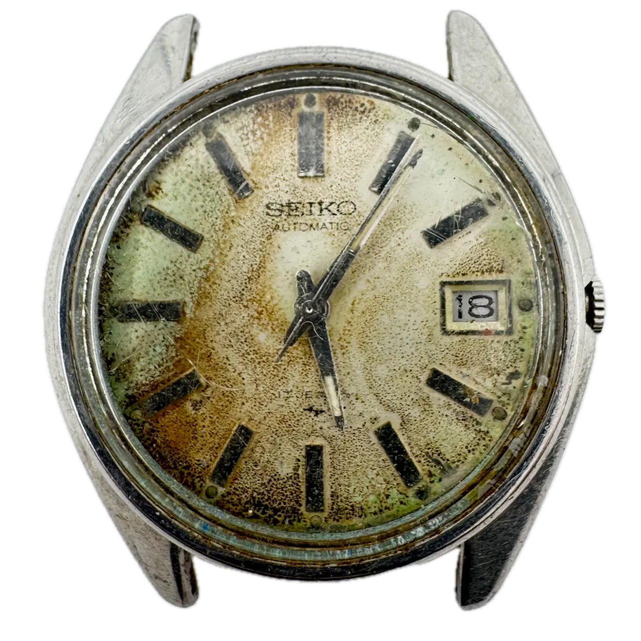 Vintage Seiko 7005-8020 Sunburst Date Men's Automatic Wristwatch 7005A Steel