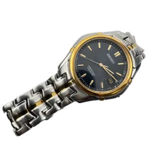 Vintage Seiko 8F32-0189 Perpetual Calendar Men's Quartz Wristwatch Gold Tone