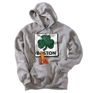 Vintage Shamrock Sign Tailgater Hoodie