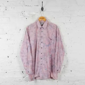 Vintage Shapes Pattern Shirt - Pink - L