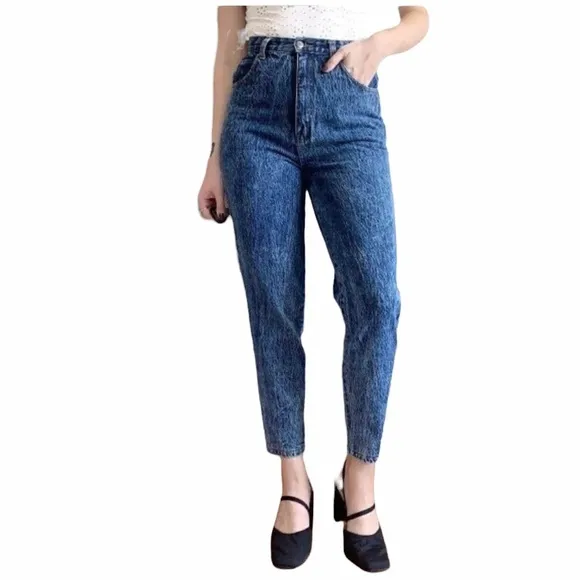 Vintage Stefano High Rise Acid Washed Jeans