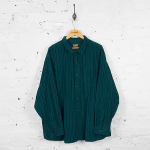 Vintage Striped Corduroy Shirt - Green - XXXL