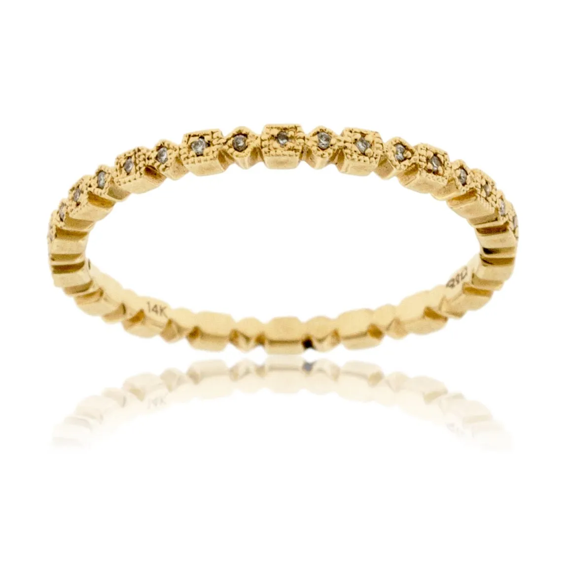 Vintage Style Diamond Stacking Band