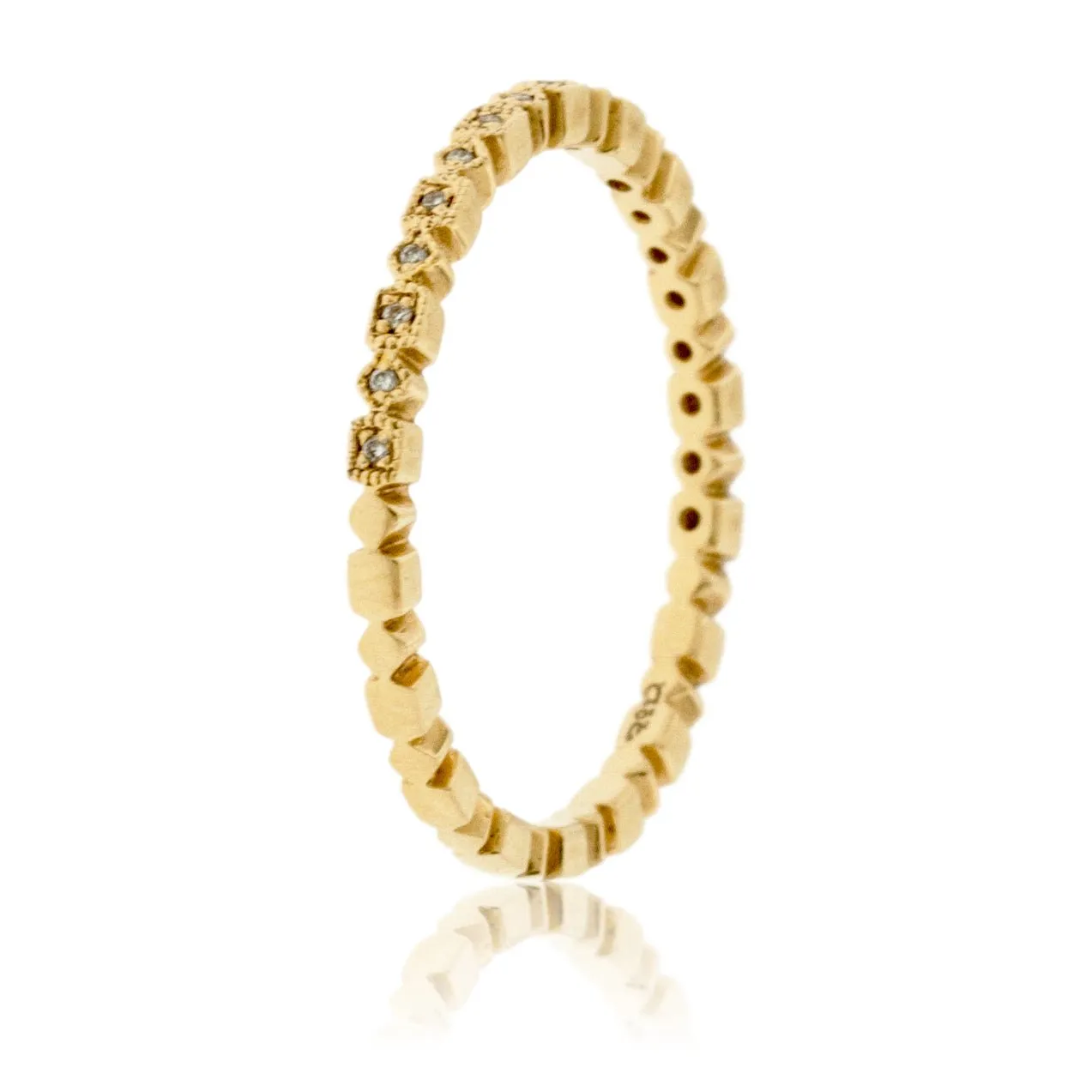 Vintage Style Diamond Stacking Band