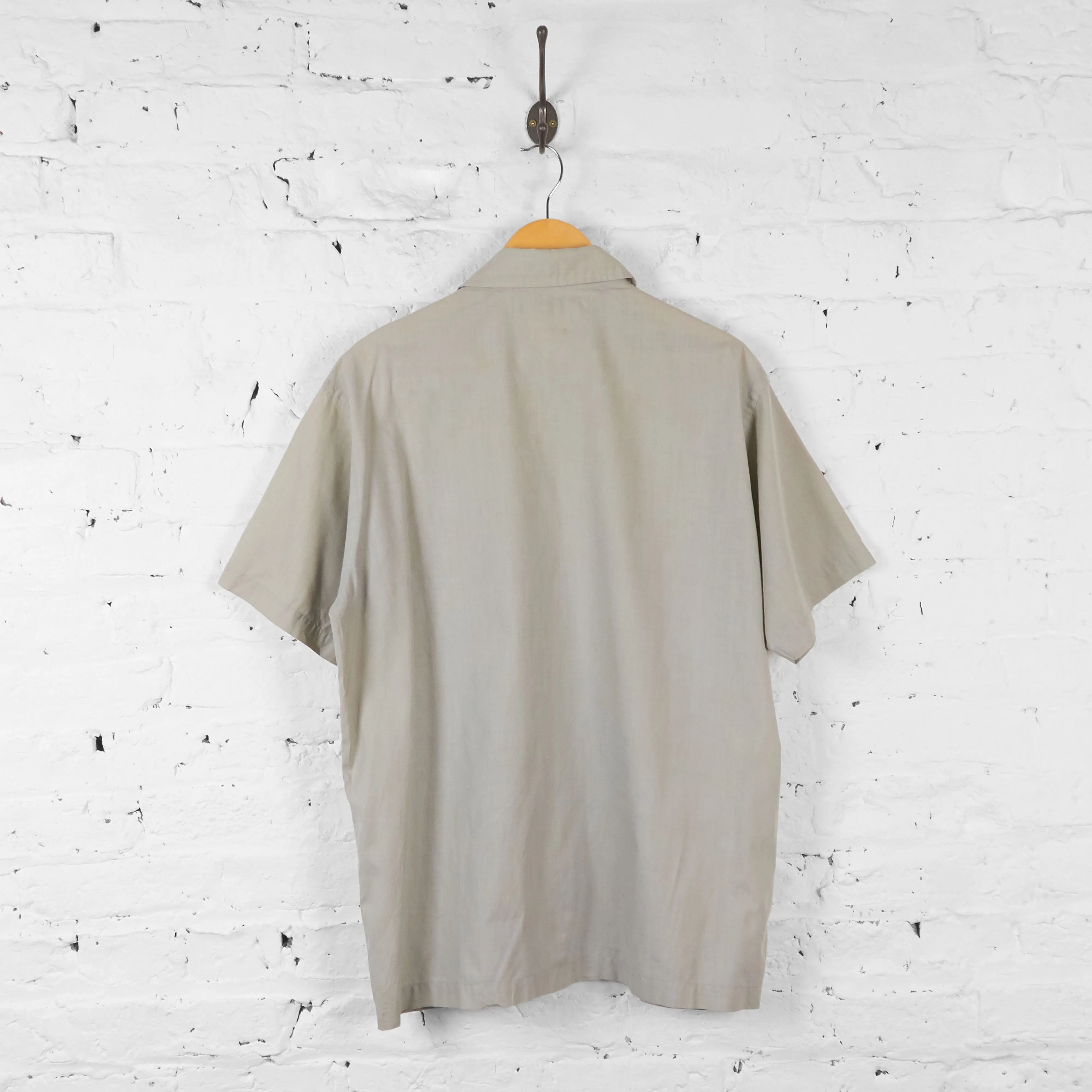 Vintage Tommy Hilfiger Short Sleeve Shirt - Beige - L