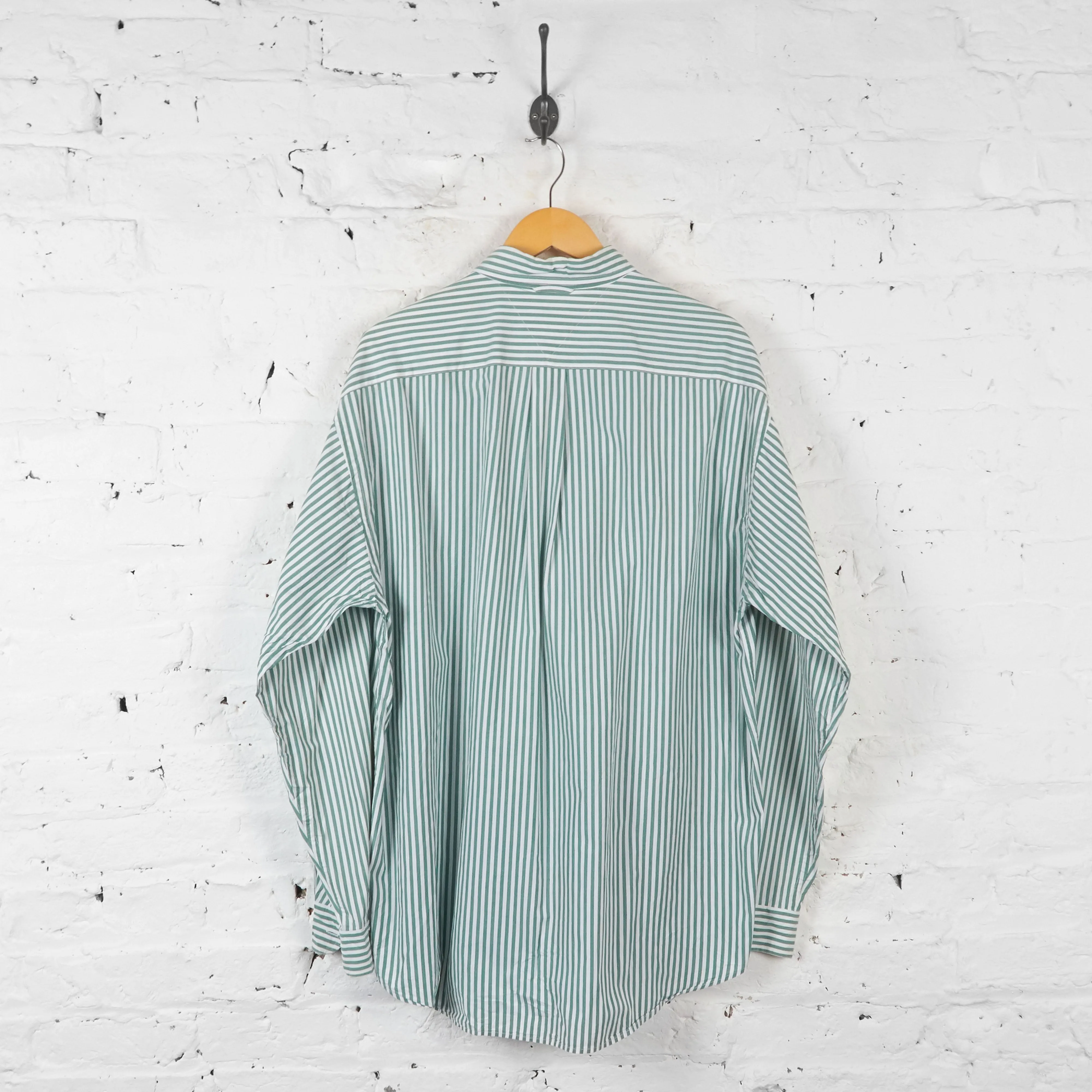 Vintage Tommy Hilfiger Striped Shirt - Green - XL